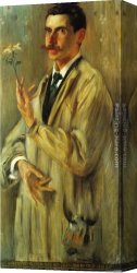 Otto Canvas Paintings - Portrait of the Painter Otto Eckmann by Lovis Corinth