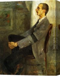 Walter Canvas Paintings - Portrait of the Painter Walter Leistilow by Lovis Corinth