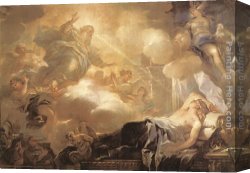 Luca Canvas Paintings - Dream of Solomon by Luca Giordano