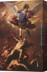 Luca Canvas Paintings - The Fall of the Rebel Angels by Luca Giordano