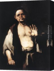 Luca Canvas Paintings - The Philosopher Cratetes by Luca Giordano