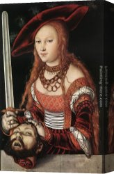 Luca Canvas Paintings - Judith with the Head of Holofernes by Lucas Cranach the Elder