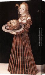Luca Canvas Paintings - Salome with the Head of St John the Baptist by Lucas Cranach the Elder