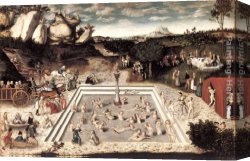 Luca Canvas Paintings - The Fountain of Youth by Lucas Cranach the Elder
