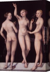The Three Graces Canvas Paintings - The Three Graces by Lucas Cranach the Elder