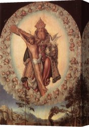 Luca Canvas Paintings - Trinity by Lucas Cranach the Elder