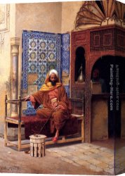 Ludwig Canvas Paintings - Le Fumeur by Ludwig Deutsch