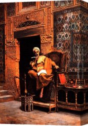 Ludwig Canvas Paintings - The Scribe by Ludwig Deutsch