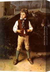 Knaus Canvas Paintings - Der Dorfprinz by Ludwig Knaus