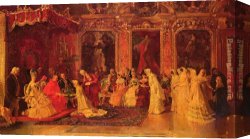 Catala Canvas Paintings - Princess Borghese Bestowing Dowries by Luis Alvarez Catala