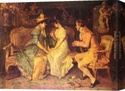 Catala Canvas Paintings - The Suitor by Luis Alvarez Catala