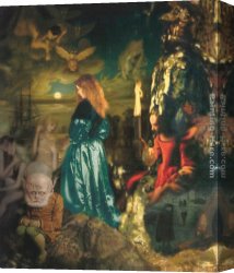 Rapto De Europa 02 Canvas Paintings - No&euml;lle (...au Milieu des Serpents) by Luis Jose Estremadoyro