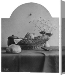 Bread Canvas Paintings - The Bread Wicker by Luis Jose Estremadoyro