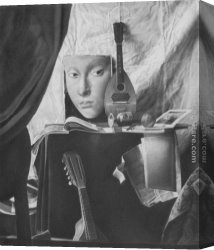 Luis Canvas Paintings - The Muse of Silence by Luis Jose Estremadoyro
