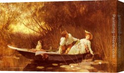 Sweet Canvas Paintings - Simpletons, The Sweet River by Luke Fildes