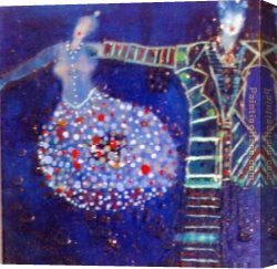 Dancing in The Wind Canvas Paintings - Untitled dancing by Lyndal Campbell
