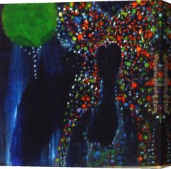 Farewell Kiss Canvas Paintings - Untitled kiss by Lyndal Campbell