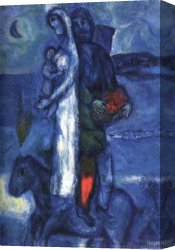 Family Canvas Paintings - Fisherman's Family by Marc Chagall
