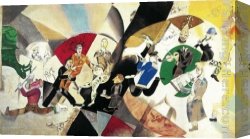 The Theatre Des Varietes Canvas Paintings - Intro to the Yiddish Theatre by Marc Chagall