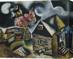 After The Rain Canvas Paintings - Rain by Marc Chagall