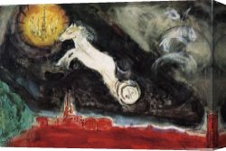 Ballet Canvas Paintings - Scene design for the Finale of the Ballet Aleko by Marc Chagall