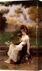 Stone Canvas Paintings - The End Of The Story by Marcus Stone