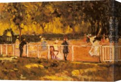 An Interesting Game Canvas Paintings - A Game of Tennis by Marguerite Rousseau