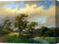 Approaching Autumn I Canvas Paintings - The Approaching Storm by Marianus Adrianus Koekkoek