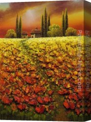 Impasto Canvas Paintings - IMPASTO LANDSCAPE by Mario