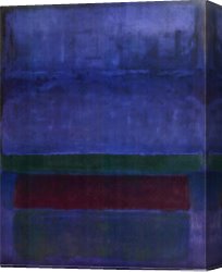 Mark Rothko Canvas Paintings - Blue Green and Brown by Mark Rothko