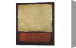 Gray Canvas Paintings - Dark Brown Gray and Orange by Mark Rothko