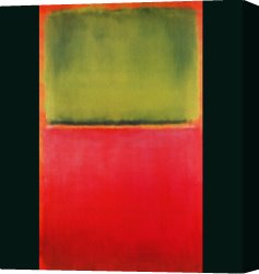 Mark Rothko Canvas Paintings - Green Red on Orange by Mark Rothko