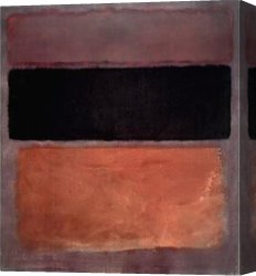 Mark Rothko Canvas Paintings - No 10 Brown Black Sienna on Dark Wine 1963 by Mark Rothko
