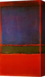 Mark Rothko Canvas Paintings - No 6 Violet Green and Red by Mark Rothko