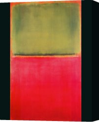 Mark Rothko Canvas Paintings - Untitled (Green, Red, on Orange) by Mark Rothko