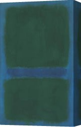 Gone to Ground Canvas Paintings - Untitled 1968 Blue On Blue Ground by Mark Rothko