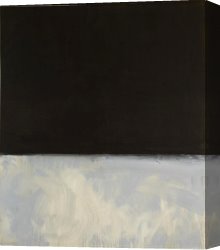 Gray Canvas Paintings - Untitled Black and Gray by Mark Rothko