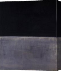 Cherokee Roses on a Light Gray Cloth Canvas Paintings - Untitled Black on Gray by Mark Rothko