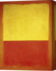Yellow Canvas Paintings - Untitled no12 Red and Yellow by Mark Rothko