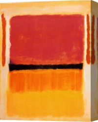 Red Circles II Canvas Paintings - Untitled Violet Black Orange Yellow on White and Red 1949 by Mark Rothko