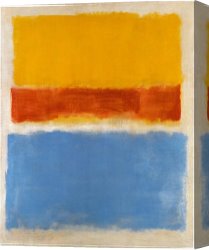 Yellow Canvas Paintings - Untitled   Yellow Red Blue by Mark Rothko
