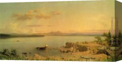 Martin Johnson Heade Canvas Paintings - Lake George by Martin Johnson Heade