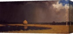 Bringing in The Hay Canvas Paintings - Salt Marsh Hay by Martin Johnson Heade