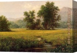 A Goat in a Meadow Canvas Paintings - The Meadow by Martin Johnson Heade