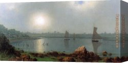 Harbor, Canvas Paintings - York Harbor, Coast of Maine by Martin Johnson Heade
