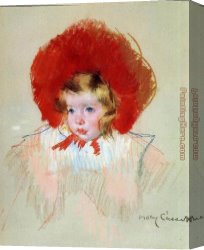 Girl with a Red Hat Canvas Paintings - Child with a Red Hat by Mary Cassatt