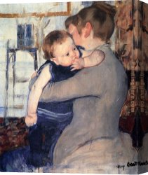 The Foster Mother Canvas Paintings - Mother And Child by Mary Cassatt