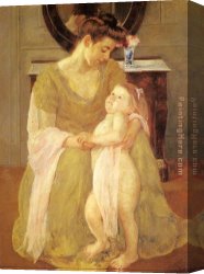 The Foster Mother Canvas Paintings - Mother And Child X by Mary Cassatt