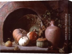 Harvest Canvas Paintings - Harvest Hearth by Maureen Hyde