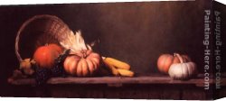 Maureen Canvas Paintings - Still Life with Pumpkins and Corn by Maureen Hyde